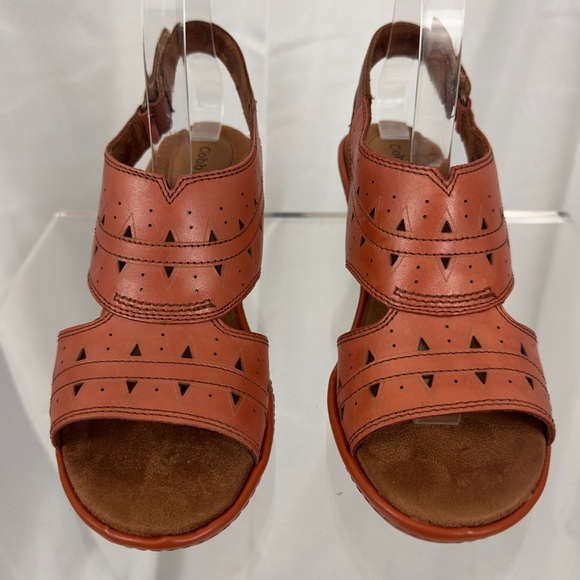 COBB HILL - Janna Perf Sling Back Cork Wedge Sandal Russet Color    US 7… - Picture 7 of 11